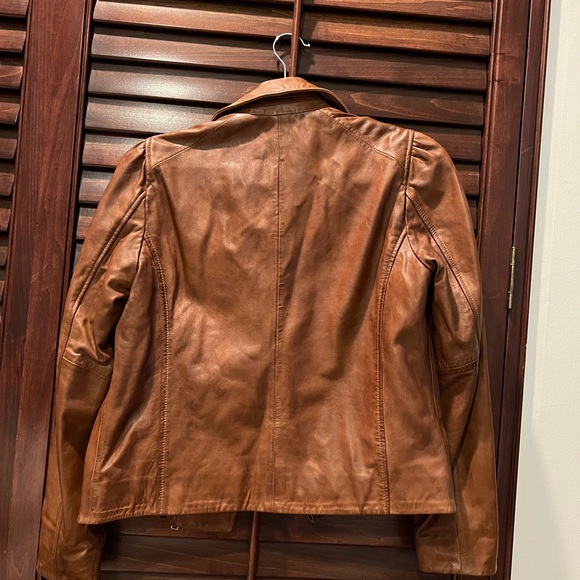 Lucky Brand Women's Tan Leather Jacket - Picture 3 of 6